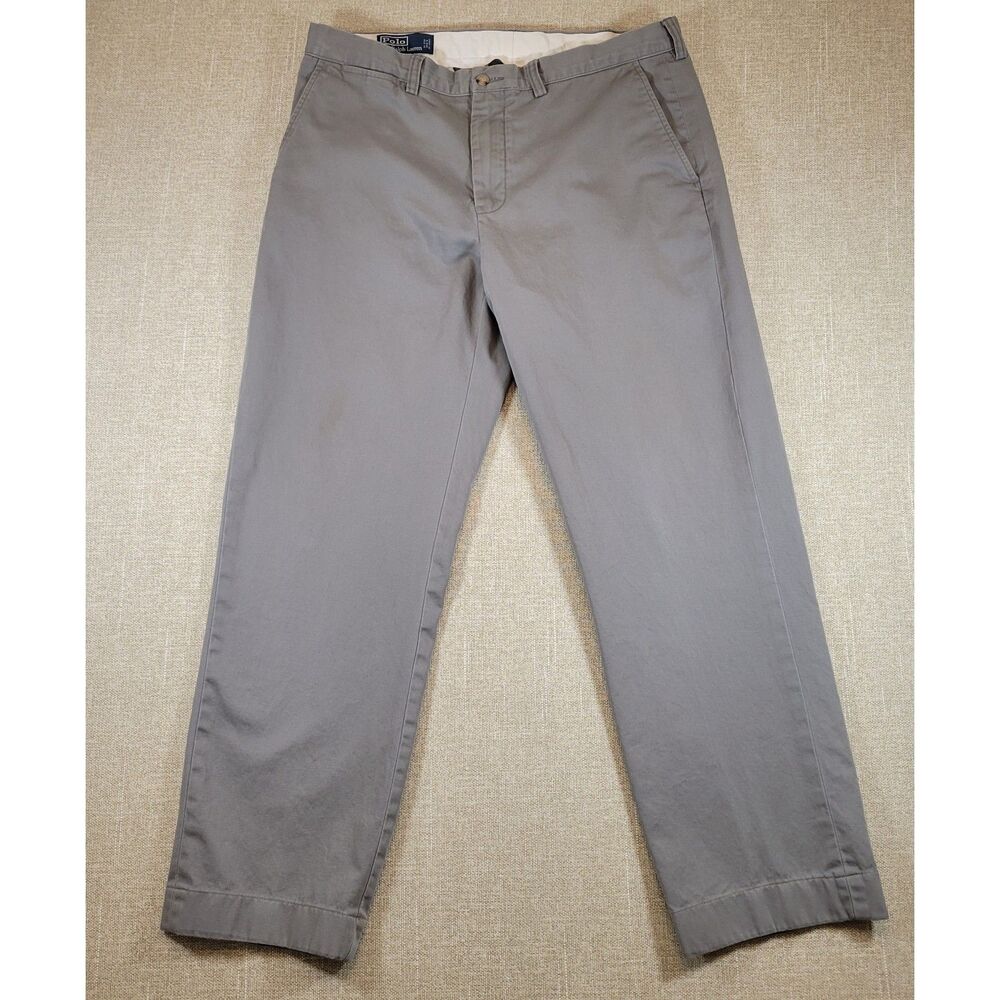 Polo Ralph Lauren Preston Pants Men's 34 Gray Chino Cotton